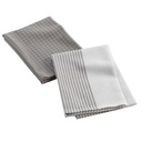 2 torchons 50 x 70 cm coton tisse cocoty taupe