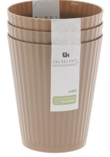 Gobelet beige x3