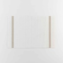 Set de table 30 x 45 cm pvc+fils metallises goldira blanc/or