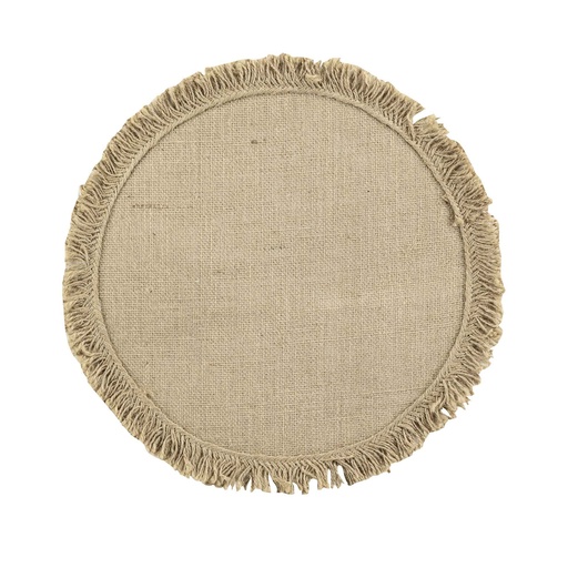 Set de table (0) 38 cm jute uni+franges frangyss