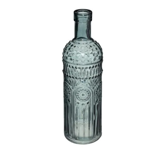 Bouteille bleu clair folk h24.5