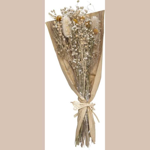 Bouquet compo chardon nat jaune