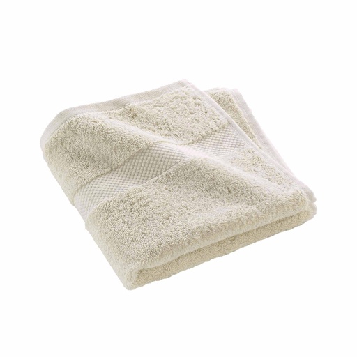 Serviette de toilette 50 x 90 cm eponge unie elegance sable