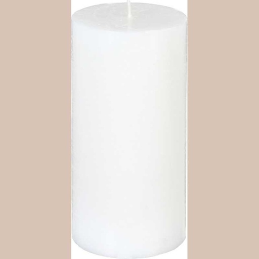 Bougie rond olia blanc 6.8x14