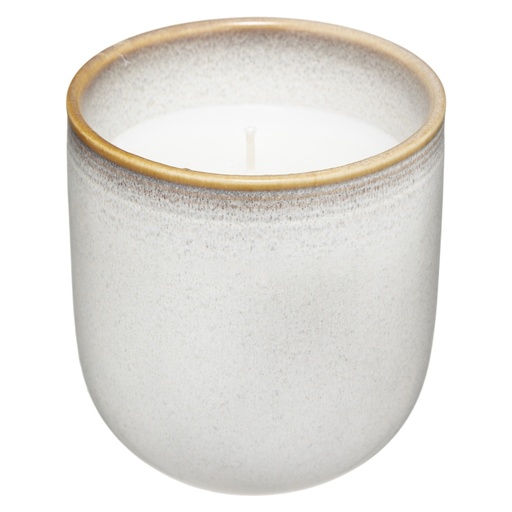 Bougie parfumée à la vanille et épices avec pot en céramique
