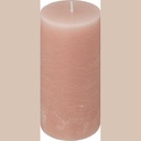 Bougie  rond olia rose 6.8x14cm