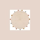 Tapis rond coton arlequin pom d90