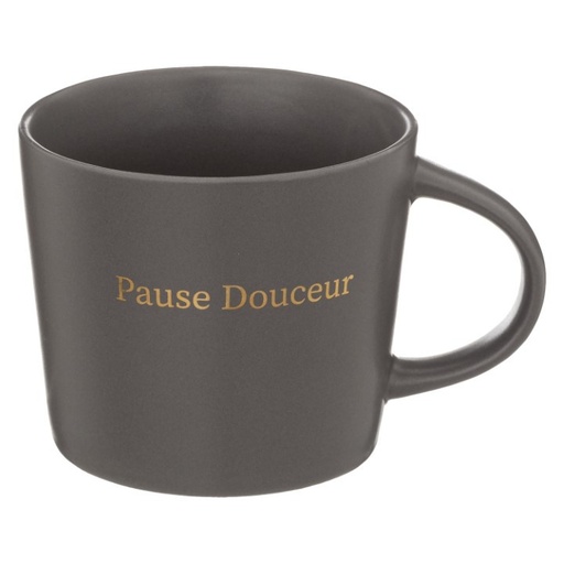 Mug m belle journee - gris 32cl