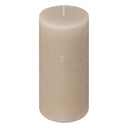 Bougie rond olia taupe  6.8x14 cm