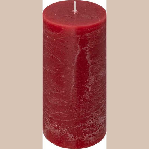 Bougie ronde olia rouge 6.8x14