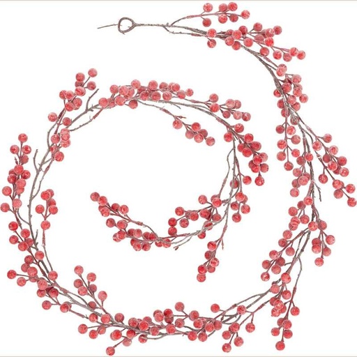 Guirlande baies rouges 190cm