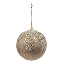 Boule de noel plf or deco irise 80mm