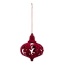 Suspension de noel plast feuille baroque 9cm