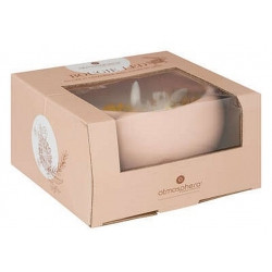Bougie led céramique fleur séchées rose